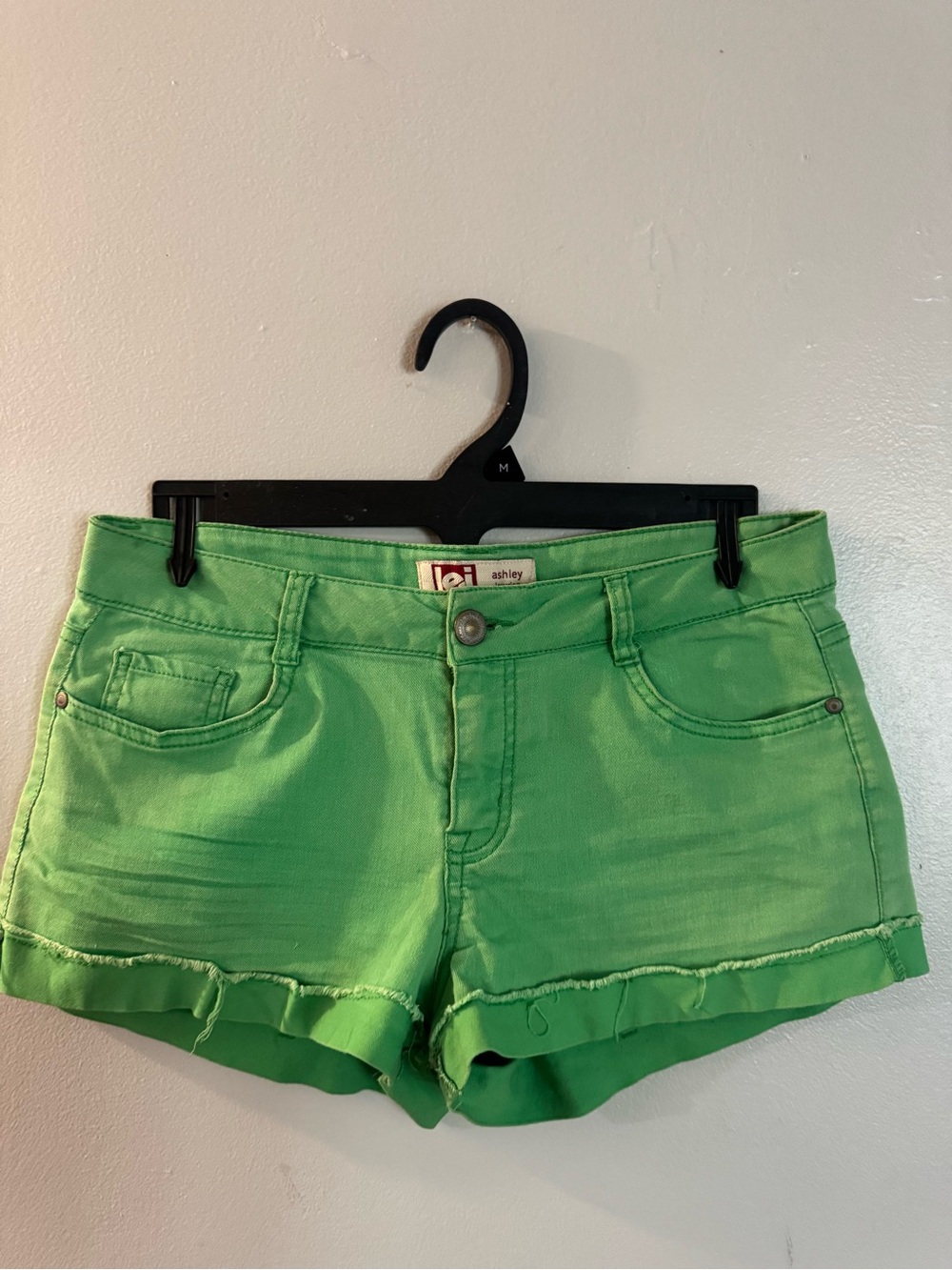 lei Bright Green Women's Denim Shorts